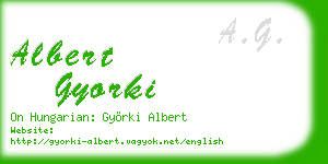 albert gyorki business card